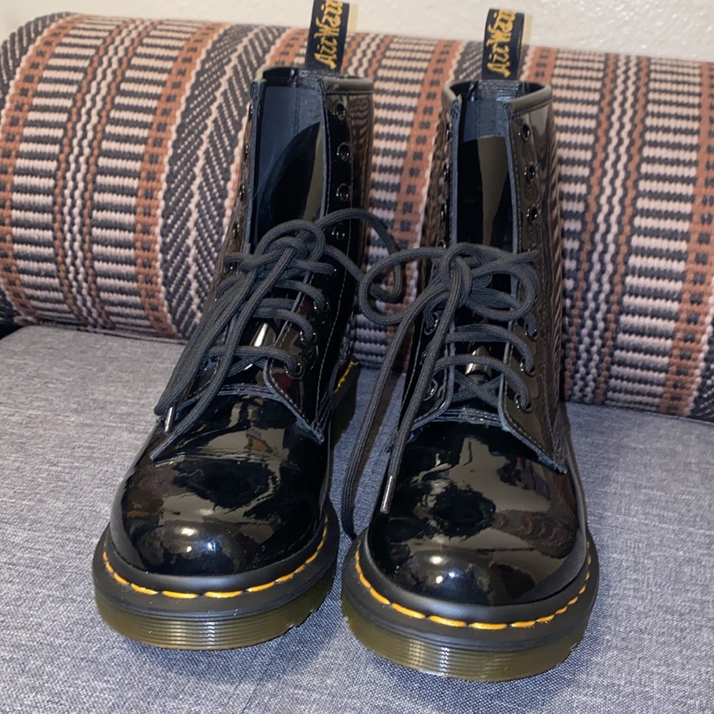Dr martens patent leather barley worn a few marks